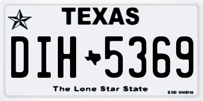 TX license plate DIH5369