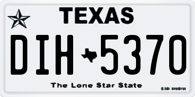 TX license plate DIH5370