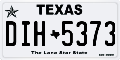 TX license plate DIH5373