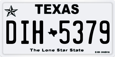 TX license plate DIH5379