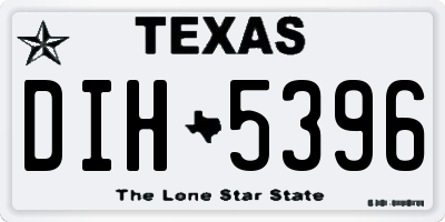 TX license plate DIH5396