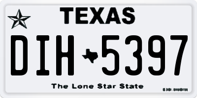 TX license plate DIH5397