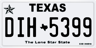 TX license plate DIH5399