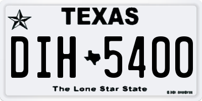 TX license plate DIH5400