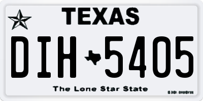TX license plate DIH5405