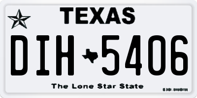 TX license plate DIH5406