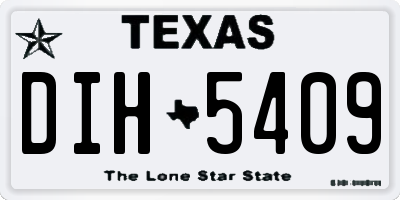 TX license plate DIH5409