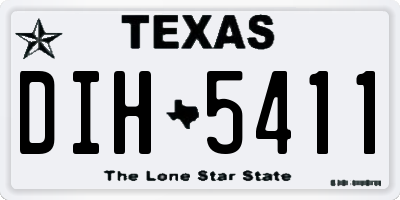 TX license plate DIH5411