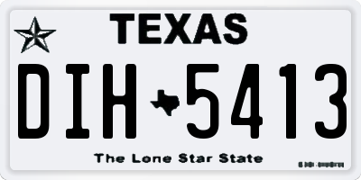 TX license plate DIH5413