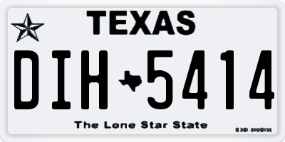 TX license plate DIH5414