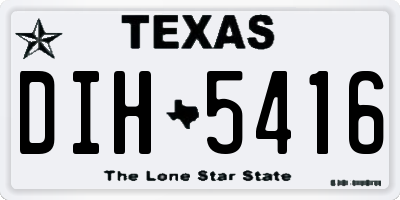 TX license plate DIH5416
