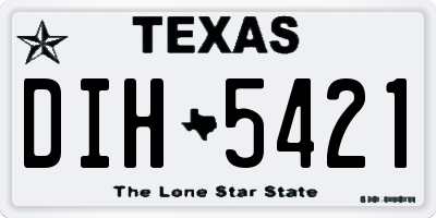 TX license plate DIH5421