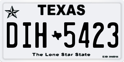 TX license plate DIH5423