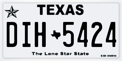 TX license plate DIH5424