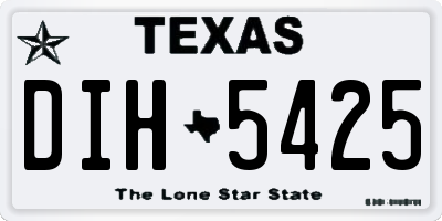 TX license plate DIH5425