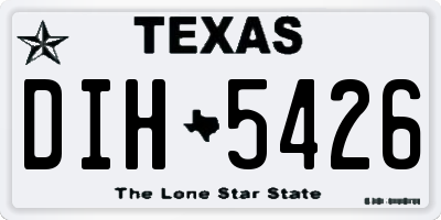 TX license plate DIH5426