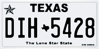 TX license plate DIH5428