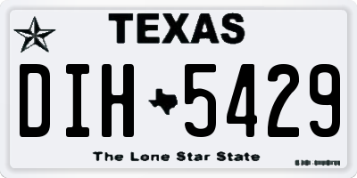 TX license plate DIH5429