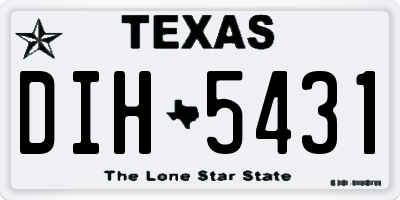 TX license plate DIH5431