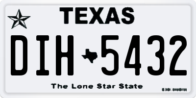 TX license plate DIH5432