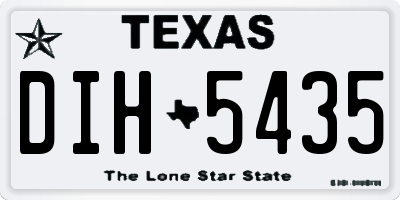 TX license plate DIH5435