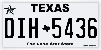 TX license plate DIH5436