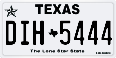 TX license plate DIH5444