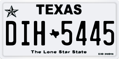 TX license plate DIH5445