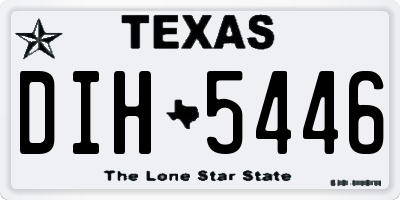 TX license plate DIH5446