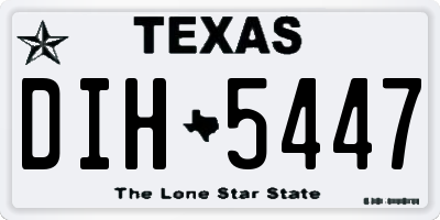 TX license plate DIH5447