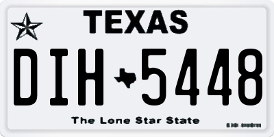 TX license plate DIH5448