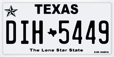 TX license plate DIH5449