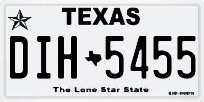 TX license plate DIH5455