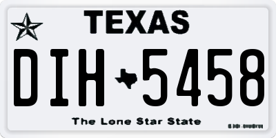 TX license plate DIH5458