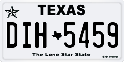 TX license plate DIH5459