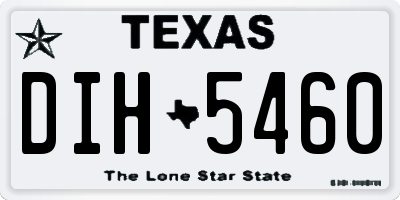 TX license plate DIH5460