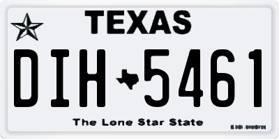 TX license plate DIH5461