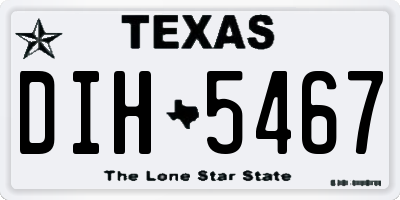 TX license plate DIH5467
