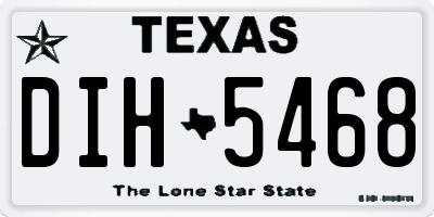 TX license plate DIH5468