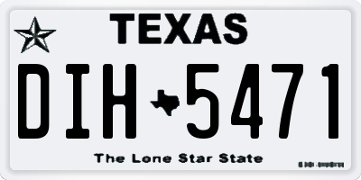 TX license plate DIH5471