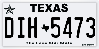 TX license plate DIH5473