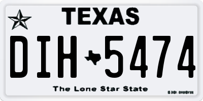 TX license plate DIH5474