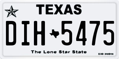 TX license plate DIH5475
