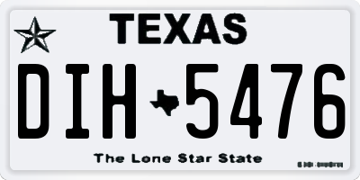 TX license plate DIH5476