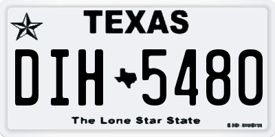 TX license plate DIH5480
