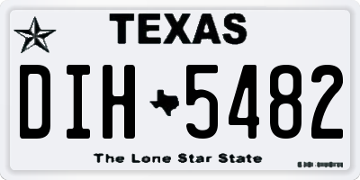 TX license plate DIH5482