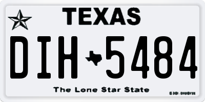 TX license plate DIH5484