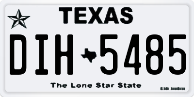 TX license plate DIH5485