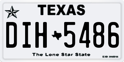 TX license plate DIH5486