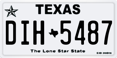 TX license plate DIH5487